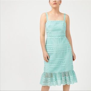 JCREW GEOMETRIC LACE MIDI DRESS